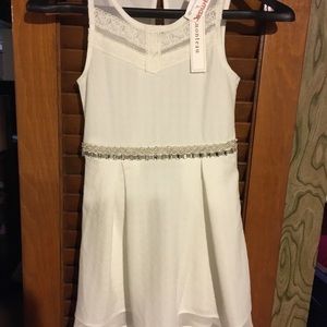 Girls white party dress